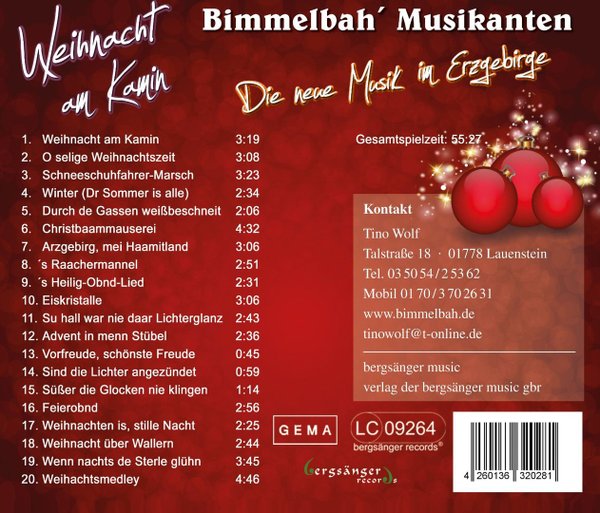 Weihnacht am Kamin - Bimmelbah Musikanten
